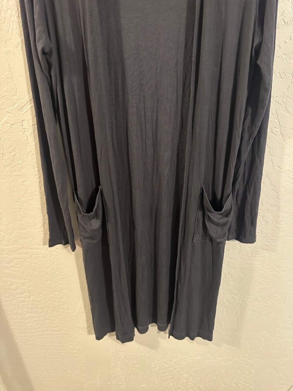 Spiritual Gangster Long Ribbed Buttery Soft Open Fall Duster Cardigan Sweater - Picture 6 of 9